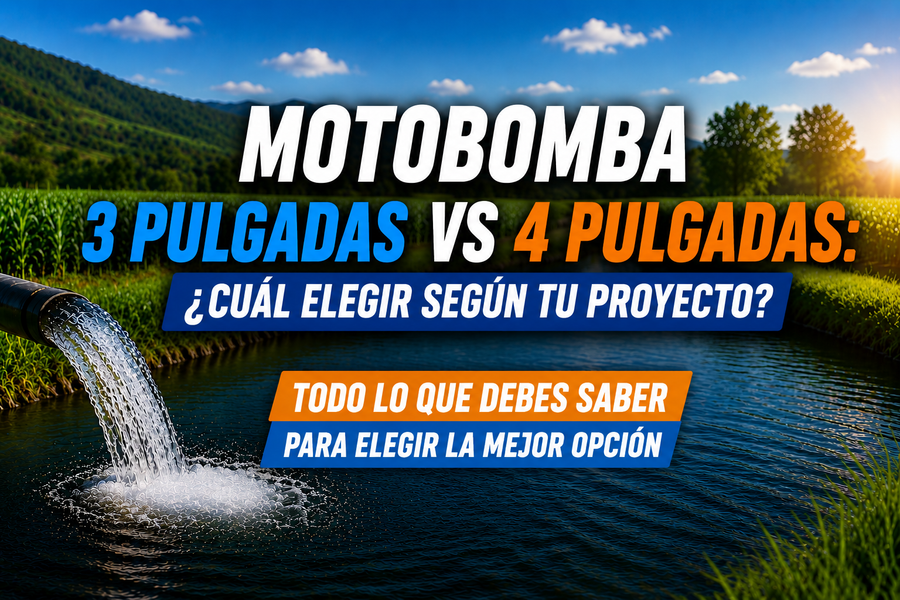 Motobomba 3 pulgadas vs 4 pulgadas: ¿cuál elegir según tu proyecto?