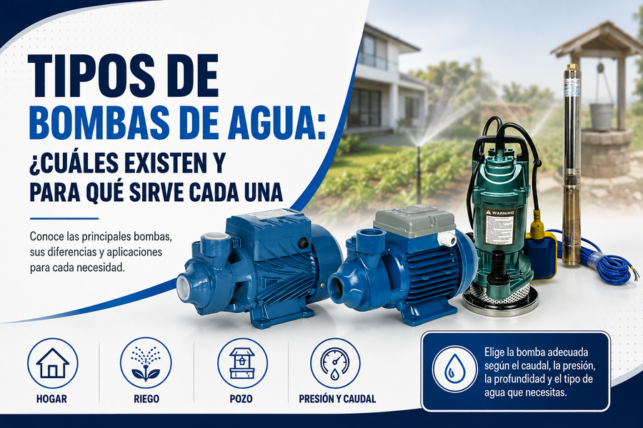 Tipos de bombas de agua: cuáles existen y para qué sirve cada una