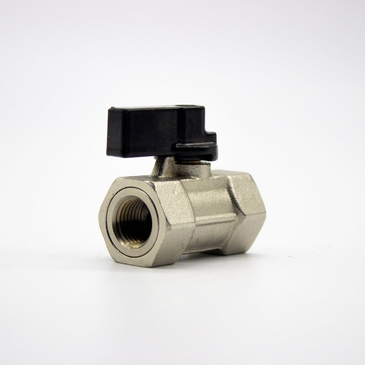 MINI VÁLVULA DE BOLA METÁLICA 1/4" PALANCA PLÁSTICA HI - HI