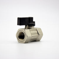 MINI VÁLVULA DE BOLA METÁLICA 1/4" PALANCA PLÁSTICA HI - HI