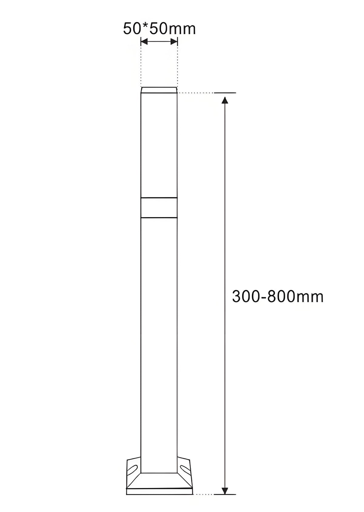 Poste Farol Prisma 5W – Aluminio y Acrílico IP65 – 95 cm