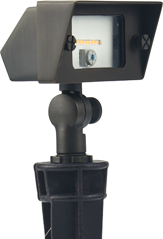 Foco Estaca Cuadrado LED 7W 12V – Bronce IP65 para Jardín