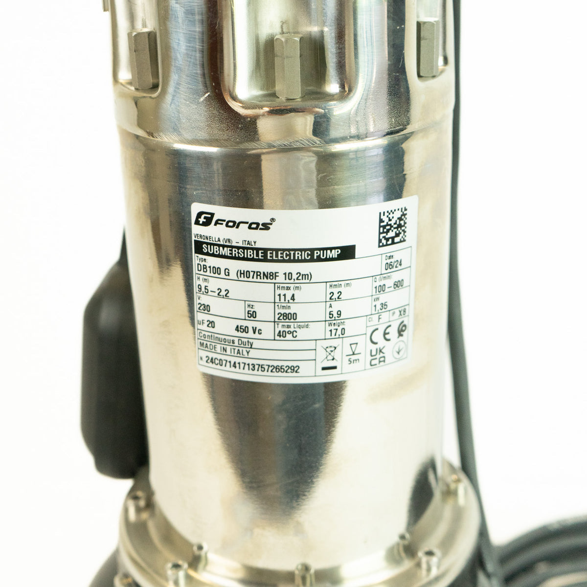 BOMBA SUMERGIBLE FORAS DB100