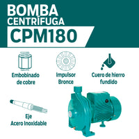 CARACTERISTICAS BOMBAS CENTRIFUGA CPM180