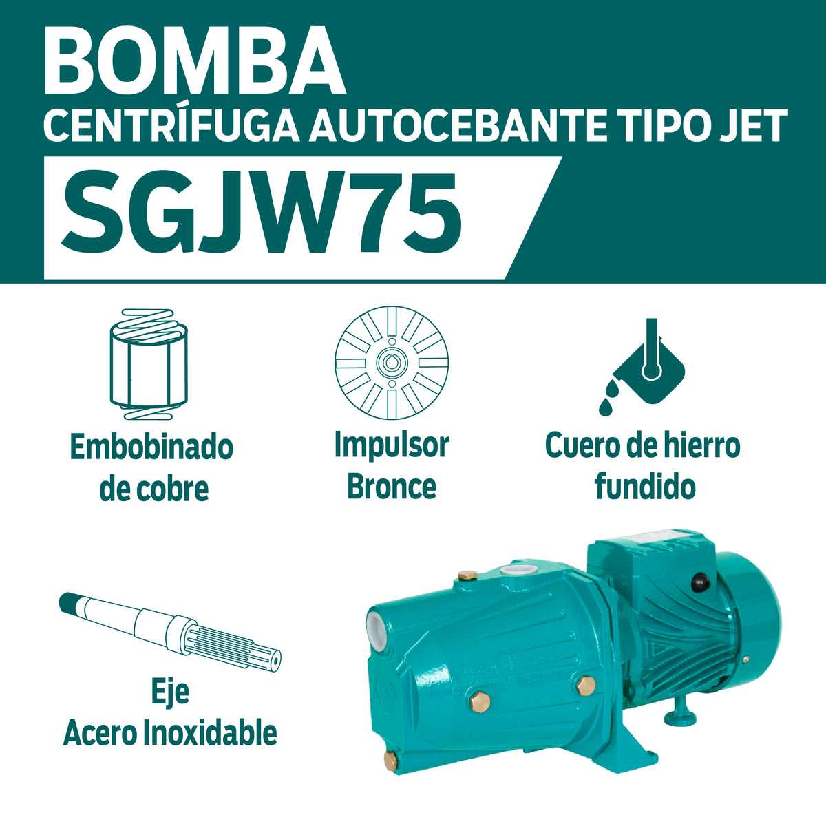 CARACTERISTICAS BOMBA CENTRIFUGA AUTOCEBANTE TIPO JET