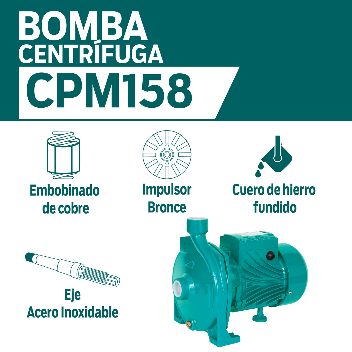 CARACTERISTICAS BOMBA CENTRIFUGA CPM158