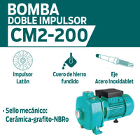 CARACTERISTICAS BOMBA DOBLE IMPULSOR 2 HP