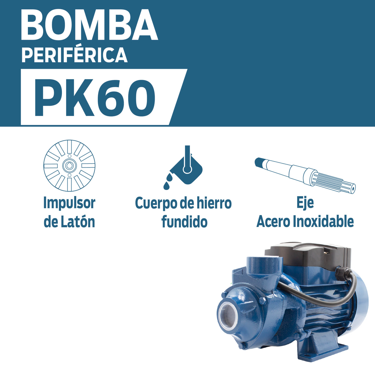 CARACTERISTICAS BOMBA PERIFERICA PK60