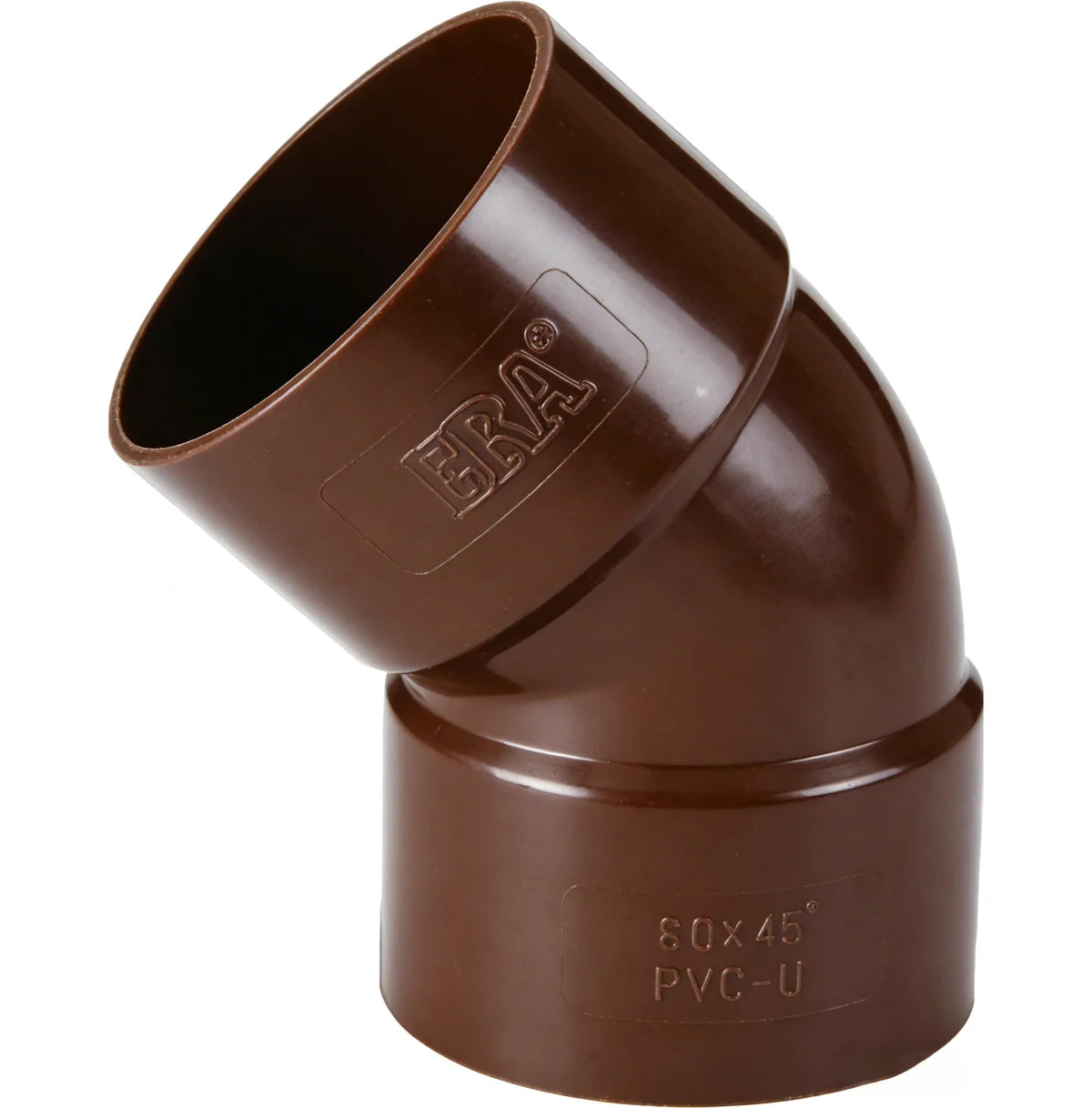 CODO CANALETA 80MM x 45° H-H MARRON