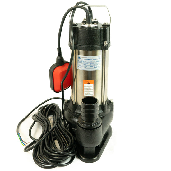 BOMBA SUMERGIBLE DE ACHIQUE PARA AGUAS SUCIAS VS1100 - 2 HP / 380V (TRIFÁSICA) - ACERO INOXIDABLE - SIN INTERRUPTOR