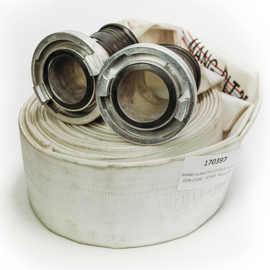 Manguera Plana Roja 2" con Acople Storz – 25 Metros | Alta Presión