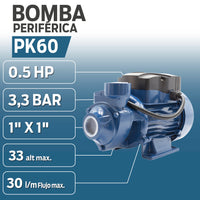 ESPECIFICACIONES TECNICAS BOMBA PERIFERICA PK60