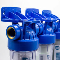 FILTRO DE AGUA 3 ETAPAS - MALLA LAVABLE, POLIFOSFATO Y CARBÓN ACTIVADO