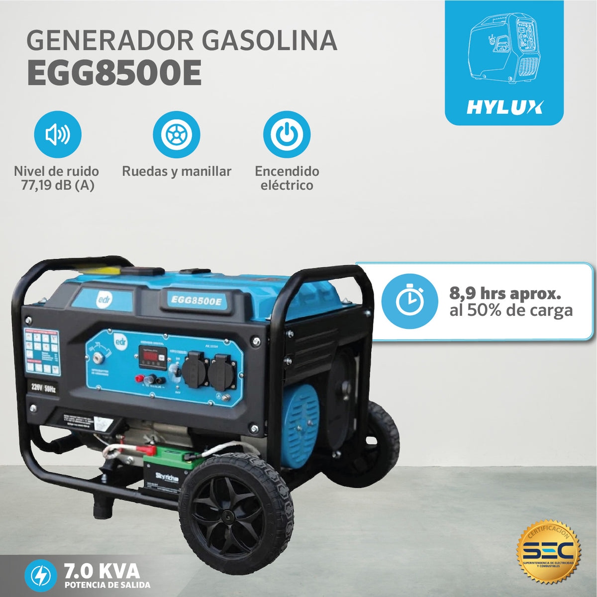 GENERADOR GASOLINA HYLUX