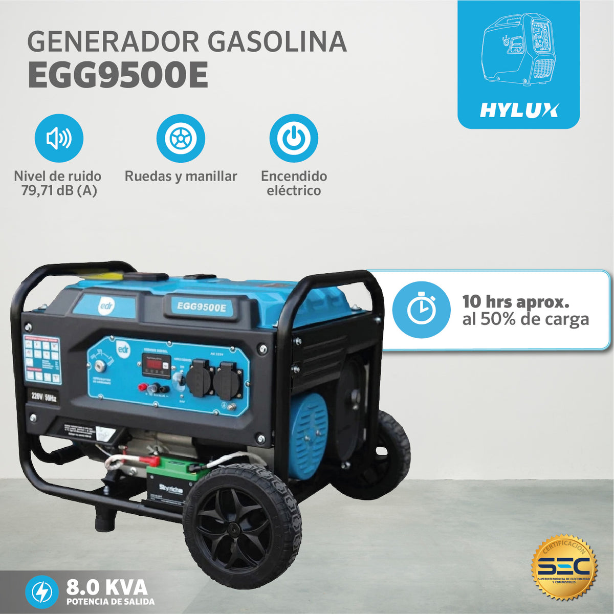 GENERADOR GASOLINA HYLUX
