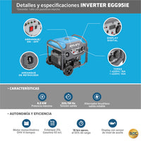 GENERADOR INVERTER EGG95IE 8KVA CARACTERISTICAS