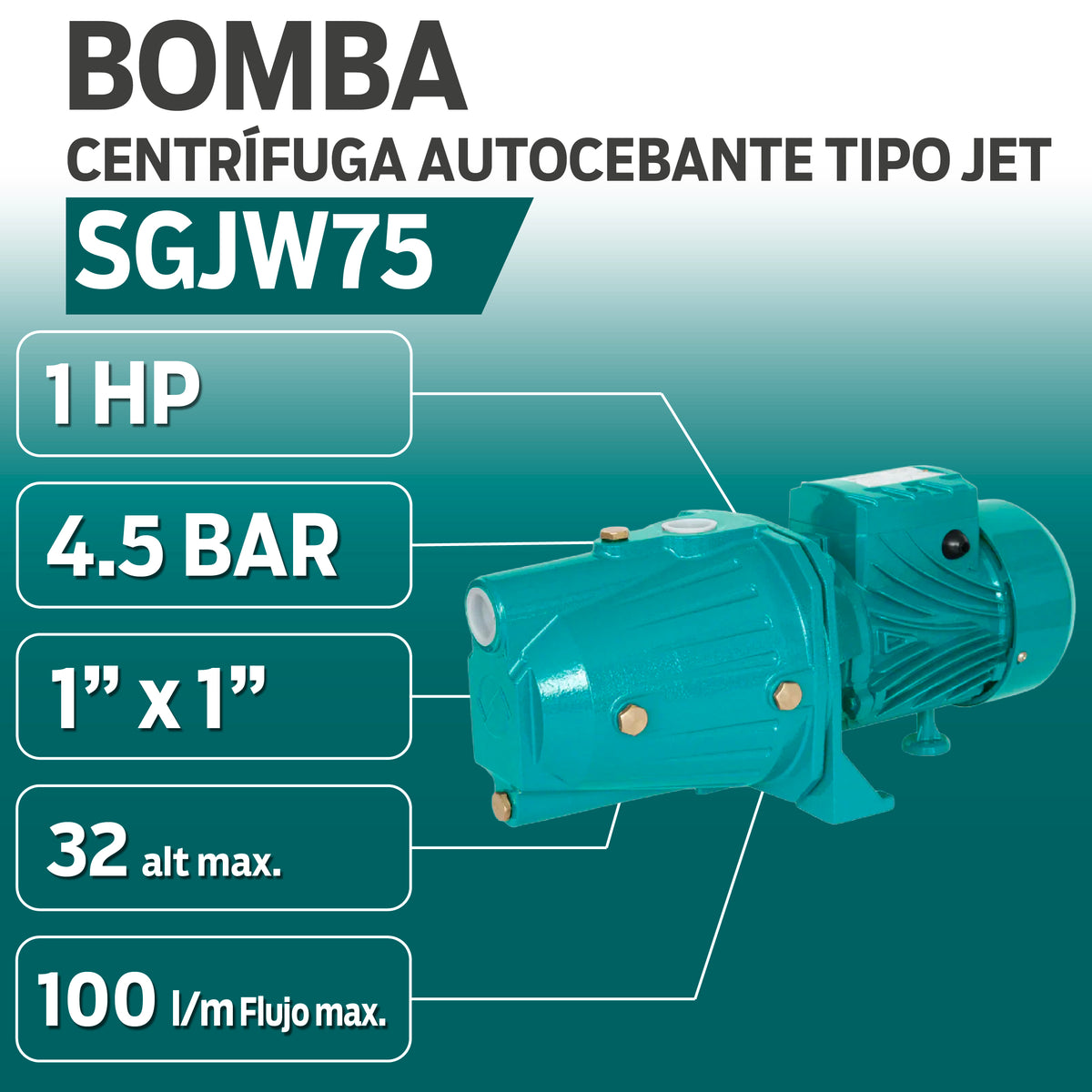 INFORMACION TECNICA BOMBA CENTRIFUGA AUTOCEBANTE TIPO JET