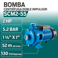 INFORMACION TECNICA BOMBA CENTRIFUGA DOBLE IMPULSOR SCM2-55