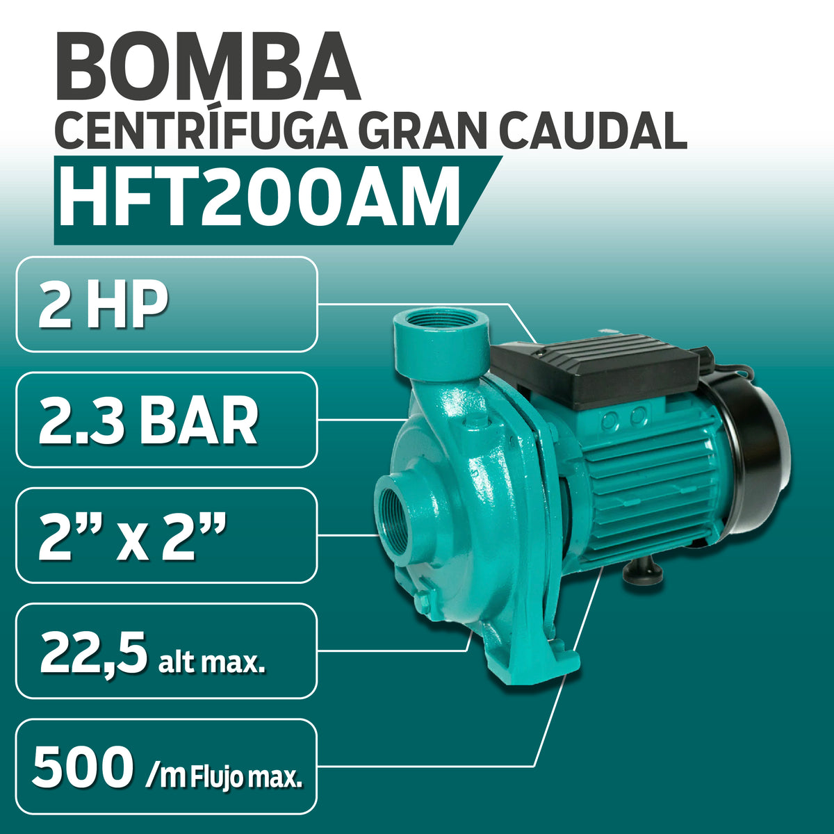 INFORMACION TECNICA BOMBA CENTRIFUGA GRAN CAUDALHFT200AM