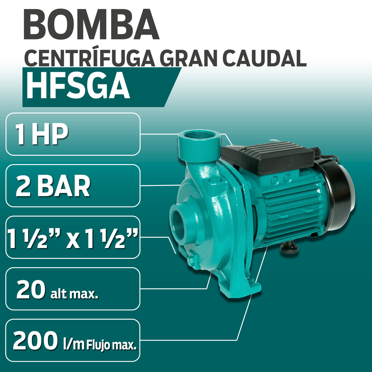INFORMACION TECNICA BOMBA CENTRIFUGA GRAN CAUDAL HFSGA