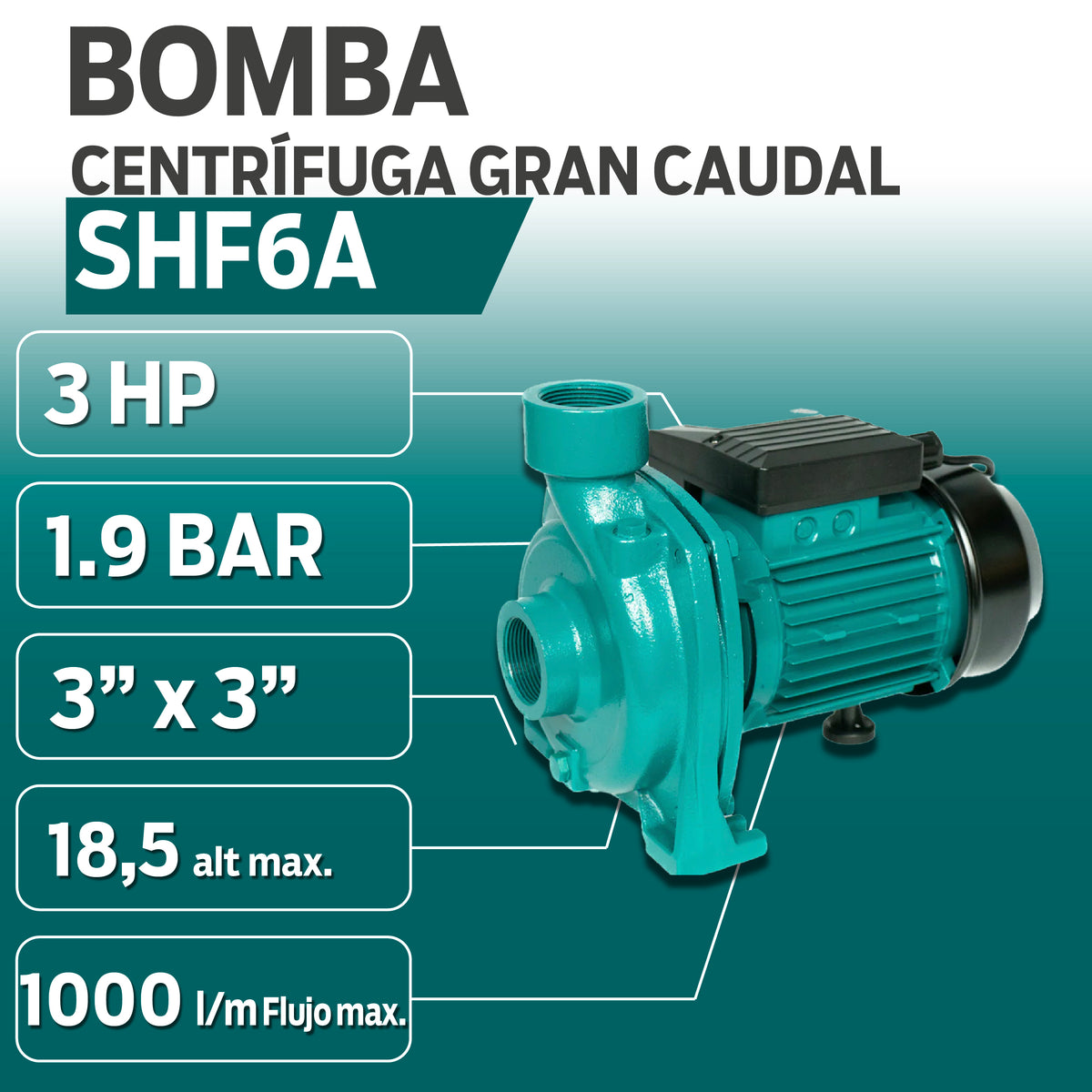 INFORMACION TECNICA BOMBA CENTRIFUGA GRAN CAUDAL SHF6A