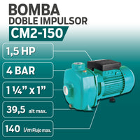 INFORMACION TECNICA BOMBA DOBLE IMPULSOR 1.5 HP