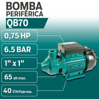 INFORMACION TECNICA BOMBA PERIFERICA QB70