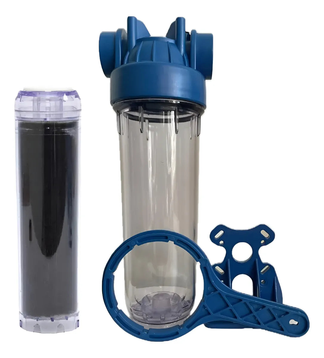 KIT CONTENEDOR MEDIANO 10" - CARTUCHO M CARBÓN ACTIVADO 10"