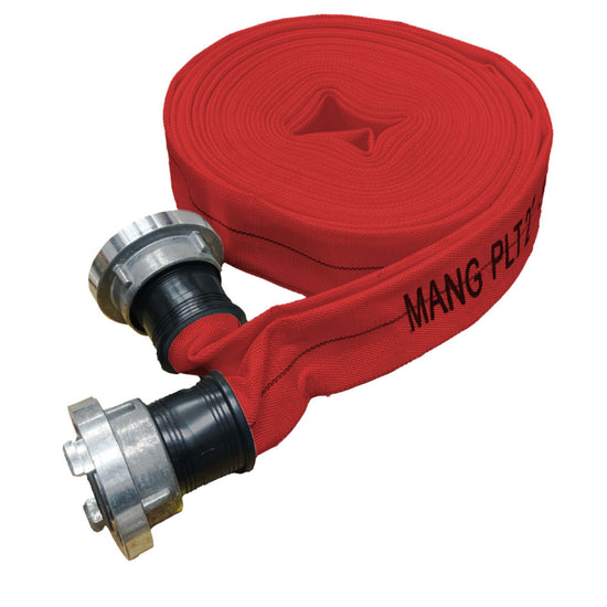 Manguera Plana Roja 3" con Acople Storz – 25 Metros | Alta Presión