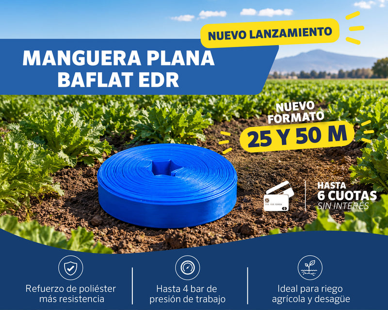 MANGUERA PLANA BAFLAT EDR 25 Y 50 METROS