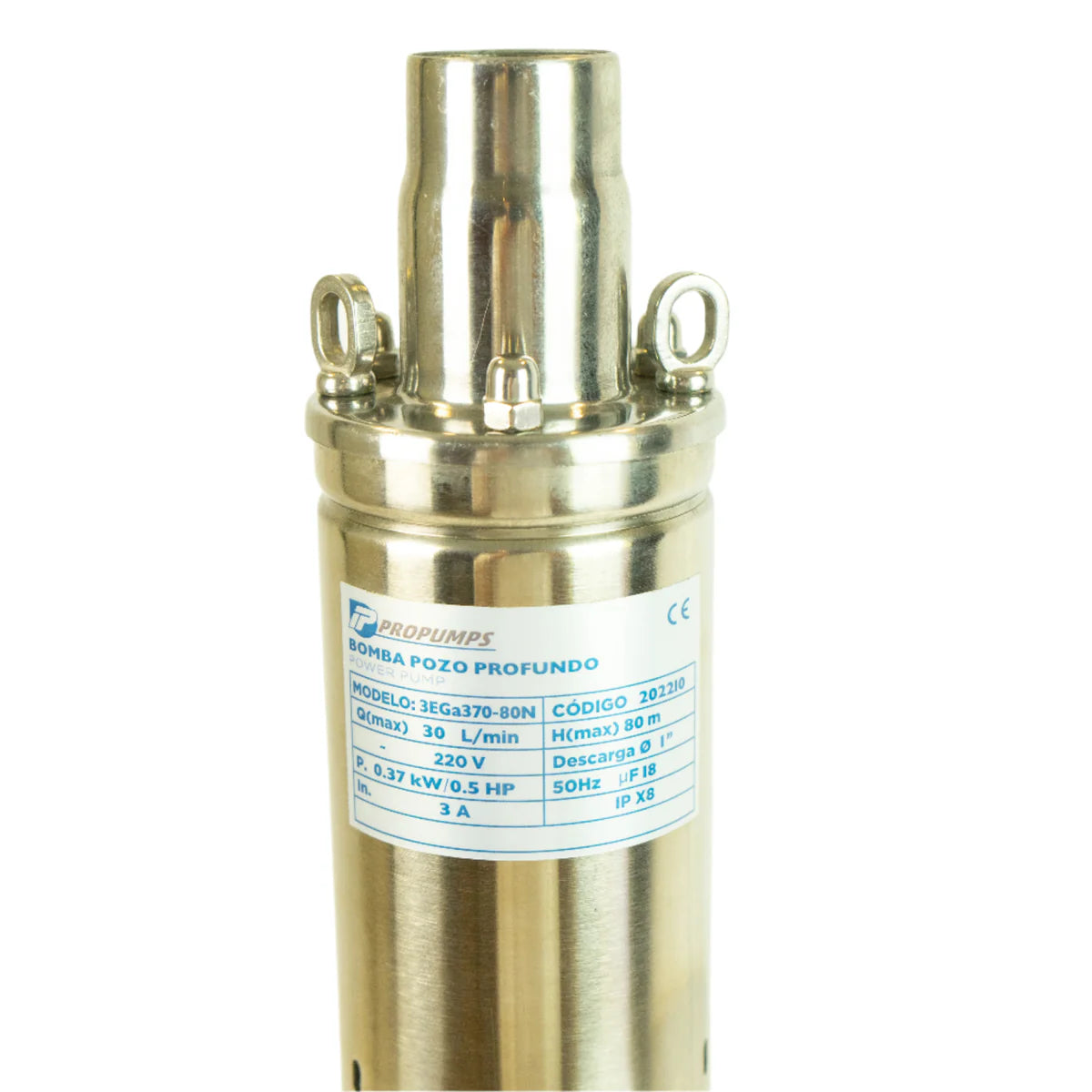 PLACA BOMBA HELICOIDAL SUMERGIBLE PARA POZOS DE 3"