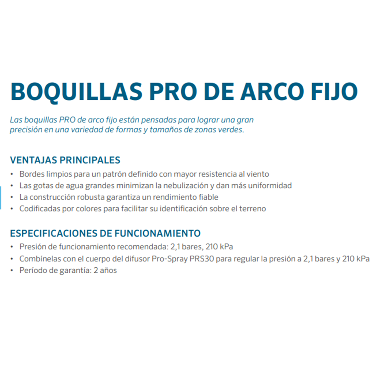 BOQUILLA ARCO FIJO