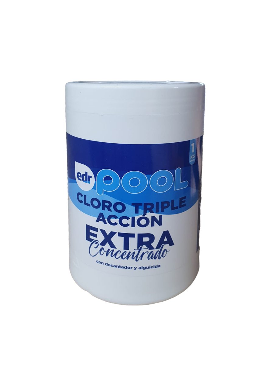 CLORO EN TABLETAS TRIPLE ACCION 1KG - EDR POOL - Hidroshop Chile